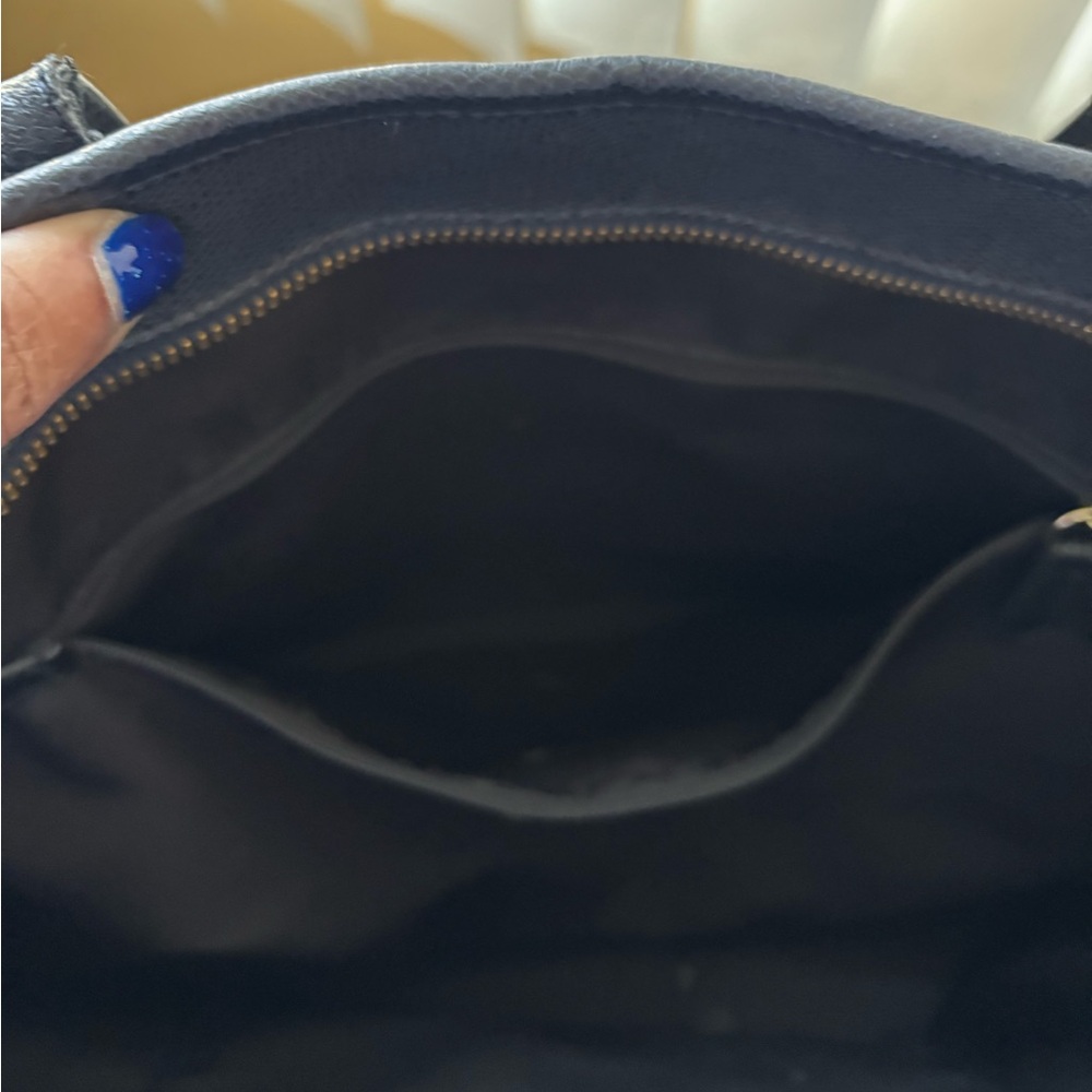 Coach Blue Pebbled Tote with Gold Hardware - Picture 10 of 11